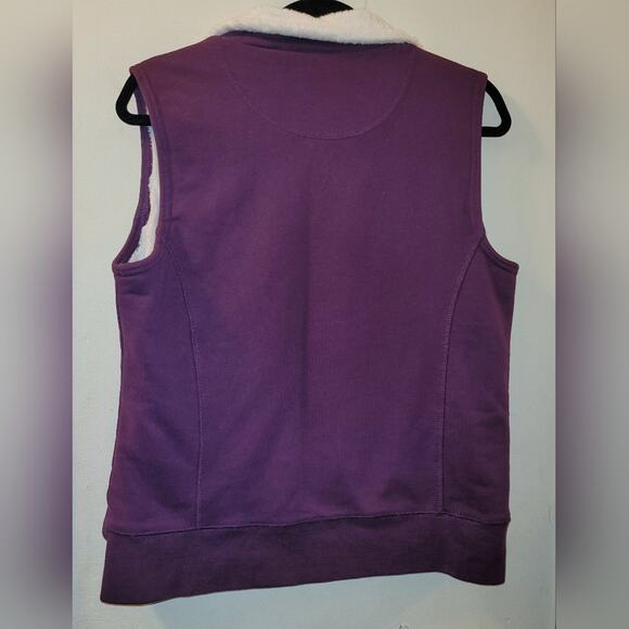 L.L. Bean Womens Fleece Lined Vest Purple Size S Winter Warm Layers - Picture 6 of 6